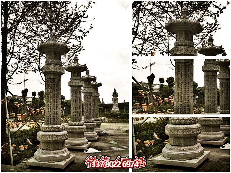 大理石經幢，傳承歷史文化，融園林、寺院、刻字于一體