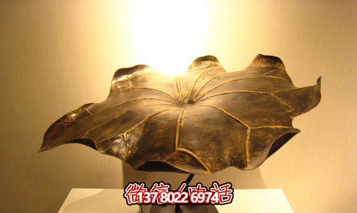 精美銅雕荷葉雕塑，添彩廣場環境