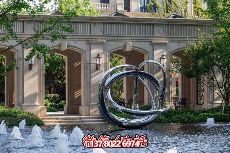創(chuàng)意不銹鋼抽象藝術(shù)景觀雕塑擺件，點(diǎn)綴小區(qū)水池