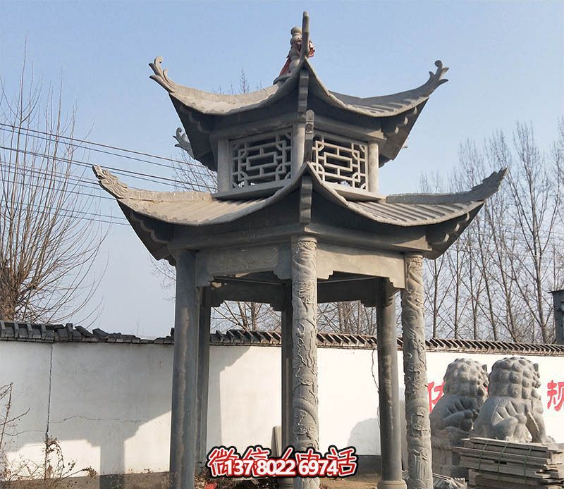 古樸雅致的仿古涼亭，讓你走進歷史悠久的古寺廟