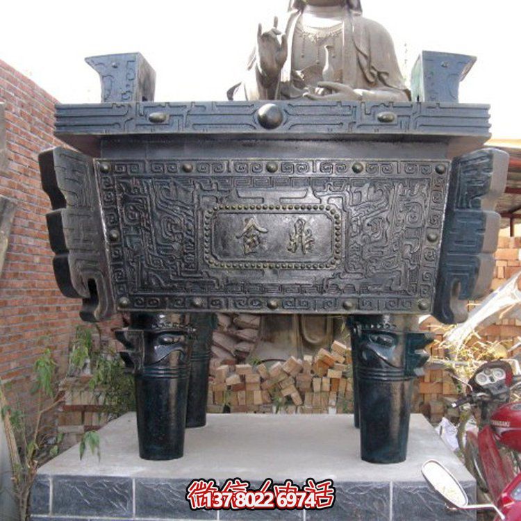 精美佛教用品銅香爐擺件，長(zhǎng)方形裝飾家居