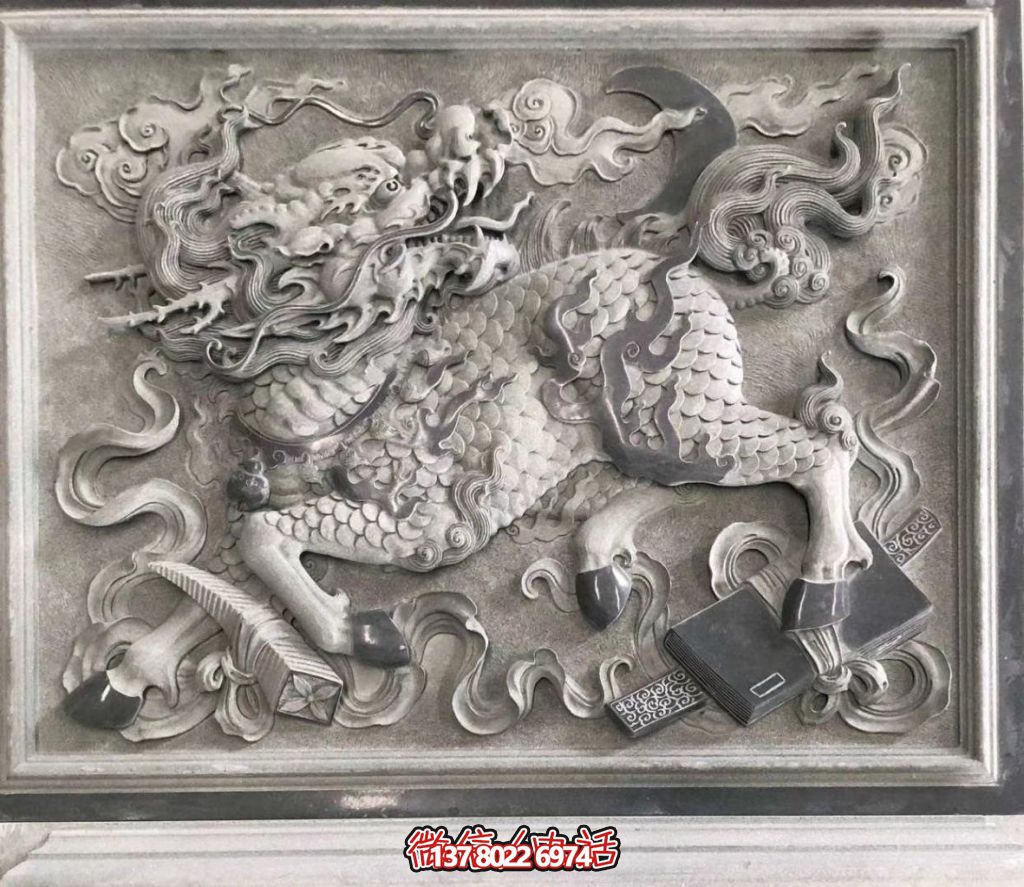 青石麒麟獻瑞：祥瑞滿庭，福佑千秋